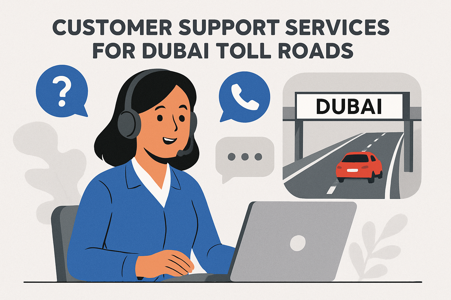 Customer support services for Dubai toll roads